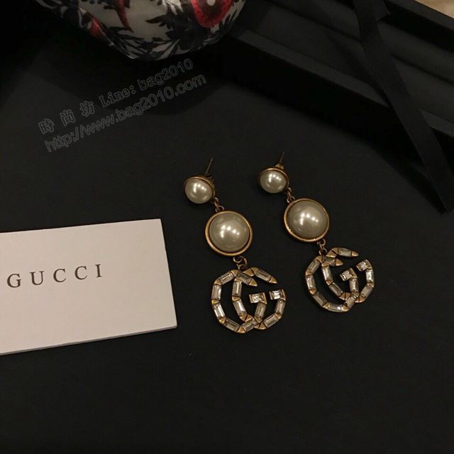 GUCCi飾品 古馳經典鑽耳釘 純銀針 Gucci限量版耳環  zgbq1100